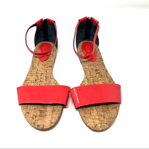 See By Chloe Patent Leather Peach Orange Summer Sandals - Picture 7 of 10